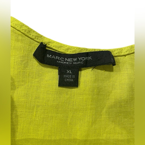 MARCNEWYORK XL neonyellow linen pearl spaghetti straps semi sweetheart neckline. - Picture 13 of 16